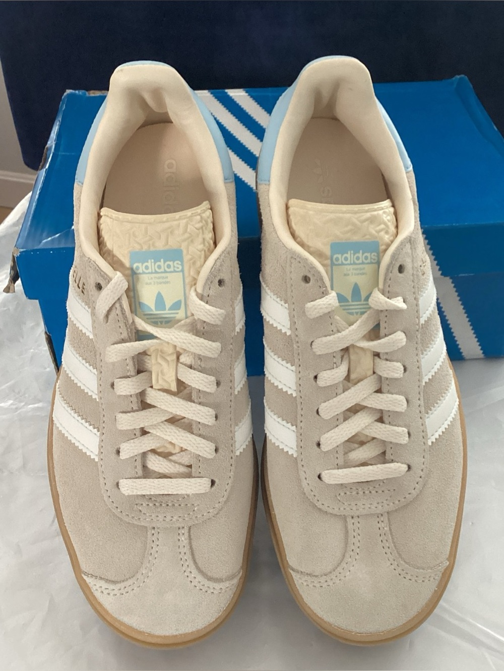 Adidas Gazelle Bold J Platform Sneakers Women’s 6 / 4.5Y Wonder White JH5540 - Picture 10 of 10
